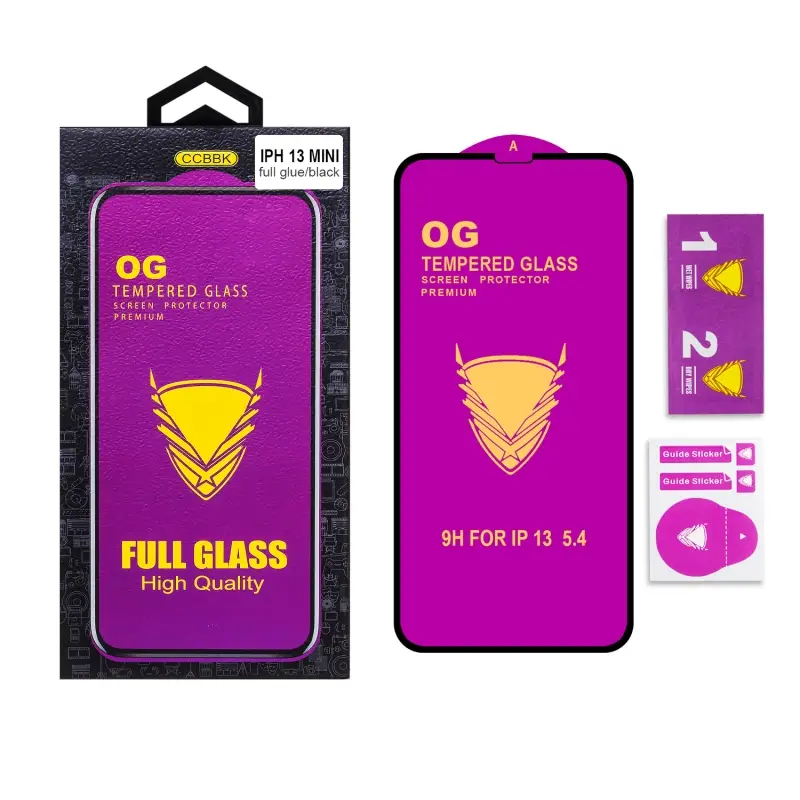 Защитное стекло iPh 13 Mini OG 3D черное