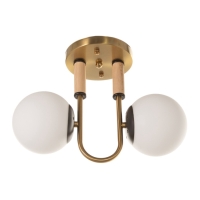 Люстра "Донна" 2х40Вт Е27 черный/латунь 37х15х25см