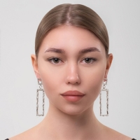 Серьги висячие «Фэнтази», цвет серебро, 7,3 см Серьги висячие «Фэнтази», цвет серебро, 7,3 см