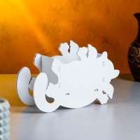 Кашпо деревянное "Кот, исполняющий желания" малый, 19,5х7,5х12,5 см, дуб, белый Кашпо деревянное "Кот, исполняющий желания" малый, 19,5х7,5х12,5 см, дуб, белый