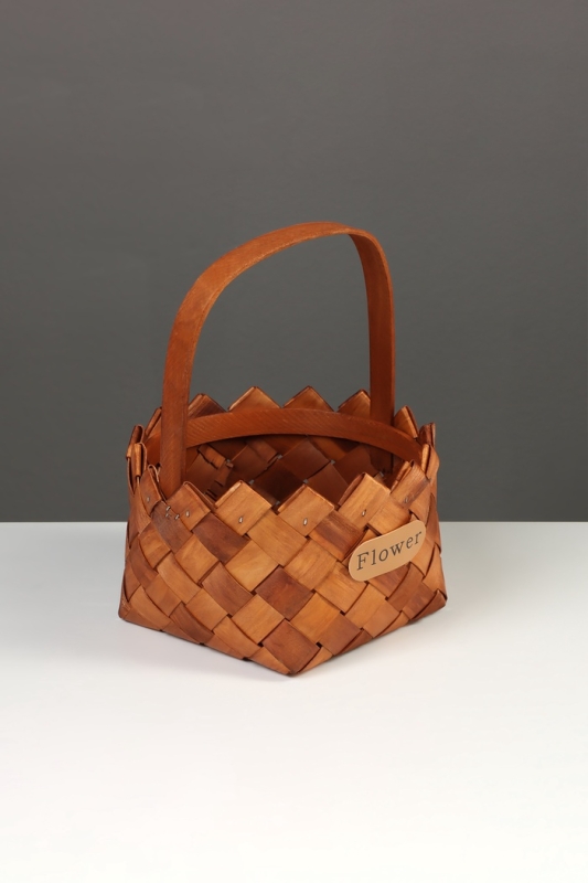 Набор корзин плетёных, 2 шт., 20&times;20&times;12 см, 16&times;16&times;10 см, ива, натуральный цвет