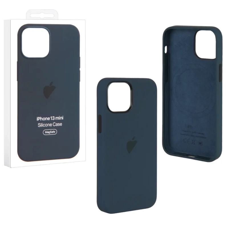 Чехол iPh 13 Mini Silicon Case 100% ORG Abus Blue