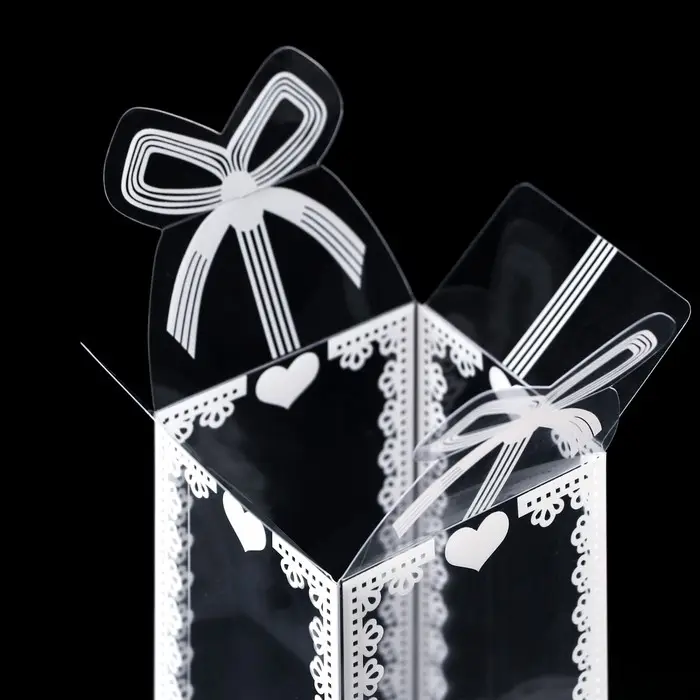Складная прозрачная коробка из PVC, для упаковки подарков, 6&times;6&times;10.5 см