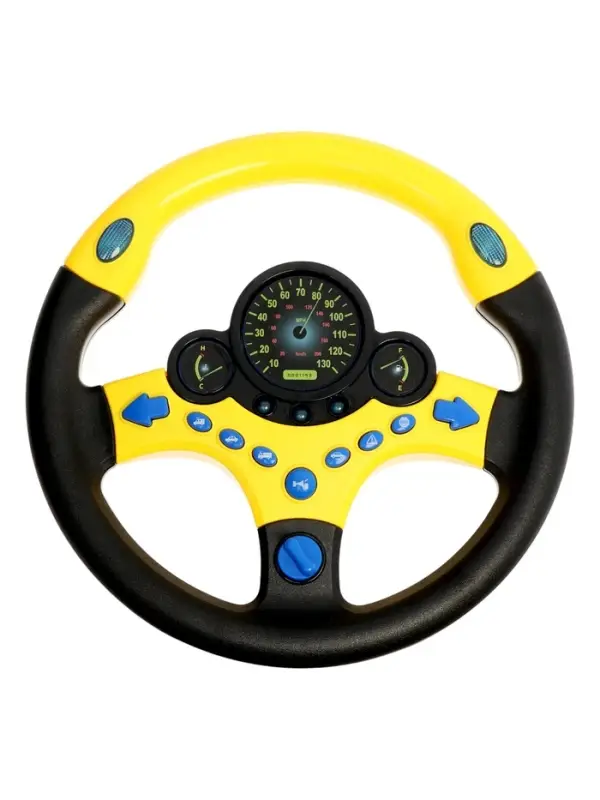 Руль музыкальный "Cупер водитель" с кронштейном, свет, звук