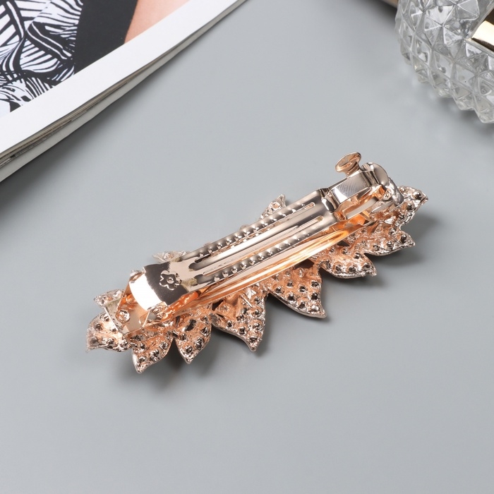 Заколка-автомат для волос "Айрис" бабочка, 9 см, золото