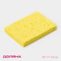 Губка для посуды целлюлозная Доляна, 10&times;1.5&times;7 см