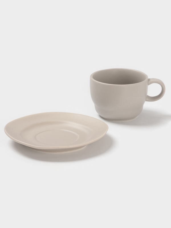 Чайная пара Magistro "Potter" 250мл 15,3х7,5 цвет светло-серый (блюдце, чашка)