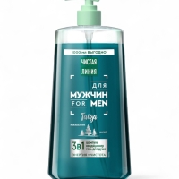 Шампунь-кондиционер-гель для душа мужской "Чистая линия", 1000 мл