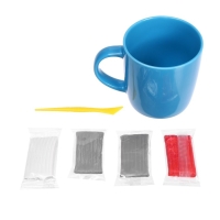 Декор кружки полимерной глиной на новый год &laquo;Зайка в шапочке&raquo;, 300 мл, новогодний набор для творчества