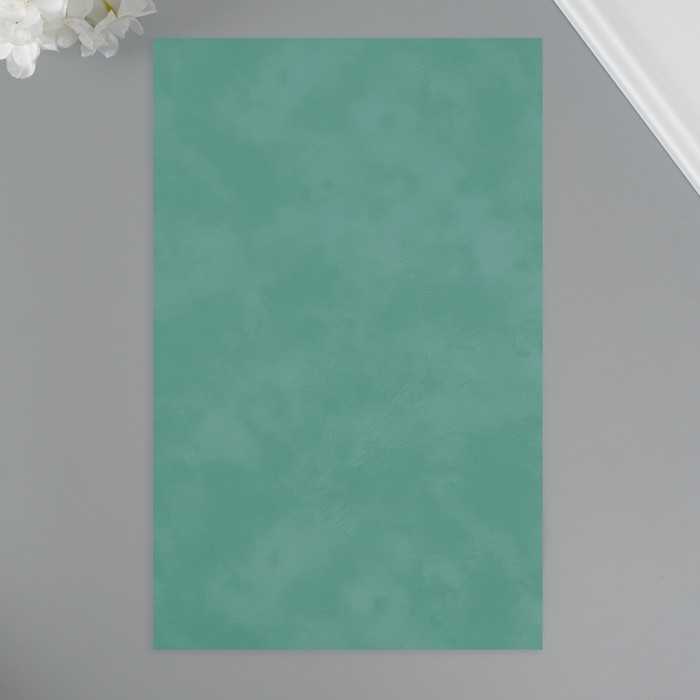 Лист для творчества иск.кожа Лист для творчества иск.кожа "Масло. Матовый" бирюзовый лист 33х20 см толщина 0,74 мм