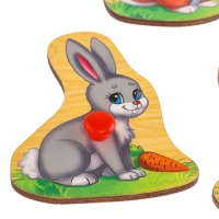 Рамка - вкладыш &laquo;Учим лесных животных&raquo;, 5 элементов