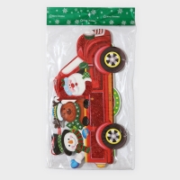 Декоративное украшение (подвеска) "Дед мороз с друзьями" 49,5х39,5 см