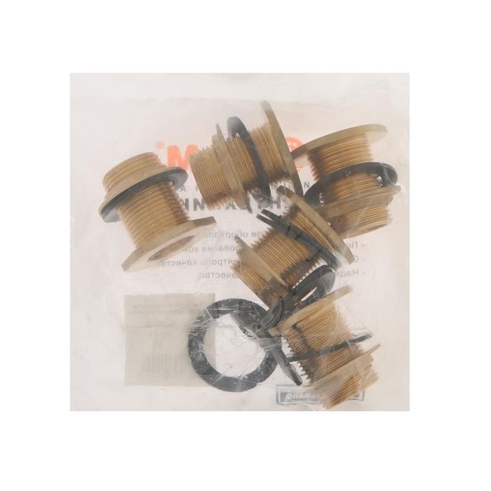 Штуцер TIM SDF044, 1", для емкостей, с контргайкой, латунь