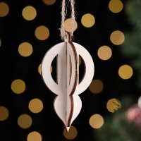 Деревянная игрушка на ёлку "Фигурная", вид 2, объёмная, 4,7х8,3х4,7 см Деревянная игрушка на ёлку "Фигурная", вид 2, объёмная, 4,7х8,3х4,7 см