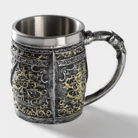 Кружка из нержавеющей стали &laquo;Череп. Хэллоуин&raquo;, 400 мл, цвет серебряный