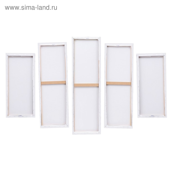 Модульная картина "Берёзы у реки" (2-23х52; 2-24х70; 1-24х80) 120х80см