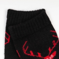 Носки женские шерстяные &laquo;Олень&raquo;, цвет чёрный, размер 36-40