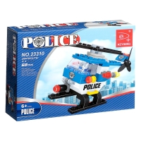 Конструктор Полиция &laquo;Вертолёт&raquo;, 68 деталей