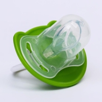 Соска - пустышка силиконовая ортодонтическая «Лягушка», от 6 мес., с колпачком, цвет зеленый Соска - пустышка силиконовая ортодонтическая «Лягушка», от 6 мес., с колпачком, цвет зеленый