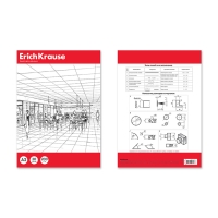 Бумага для черчения А3, 20 листов, блок 200 г/м&sup2;, ErichKrause, без рамки, в папке