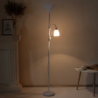 Торшер "Тренд 2" 1х40Вт Е27+1хЕ27 40Вт белый 22х22х180 см. Торшер "Тренд 2" 1х40Вт Е27+1хЕ27 40Вт белый 22х22х180 см.