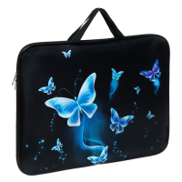 Папка для чертежей и рисунков А3, 470 х 350 х 20 мм, с ручками, текстильная, Calligrata "Бабочки"