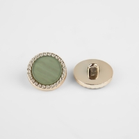 Набор пуговиц на ножке, d = 21,5 мм, 5 шт, перламутровые, цвет зелёный/золотой Набор пуговиц на ножке, d = 21,5 мм, 5 шт, перламутровые, цвет зелёный/золотой