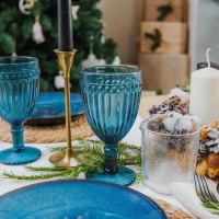 Бокал для вина стеклянный Magistro &laquo;Босфор&raquo;, 250 мл, 8,5&times;16,5, цвет синий