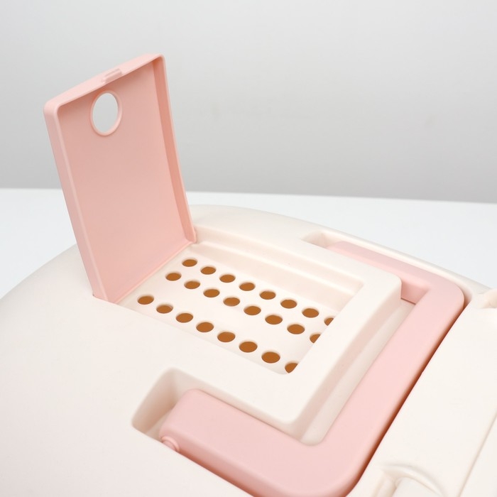 Туалет-домик со съемной подставкой под совок, 50 х 40 х 41 см, розовый