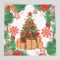 Салфетки бумажные &laquo;Ёлка&raquo;, набор, 20 шт., 33 &times; 33 см