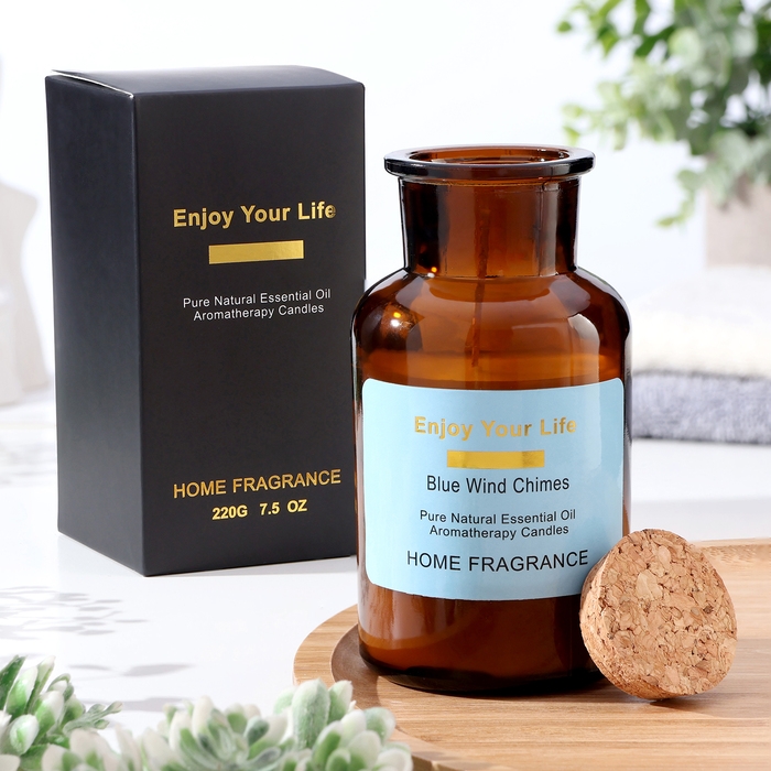 Свеча ароматическая в банке Свеча ароматическая в банке "Голубые колокольчики", 6х13 см