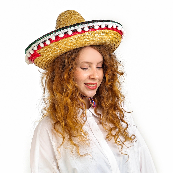 Карнавальная шляпа &laquo;Сомбреро&raquo; обхват головы &mdash; 56 см