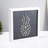 Световая картина-ночник "Ананас" LED USB от батареек 3хАА белый 24,5х24,5х3,5 см RISALUX Световая картина-ночник "Ананас" LED USB от батареек 3хАА белый 24,5х24,5х3,5 см RISALUX