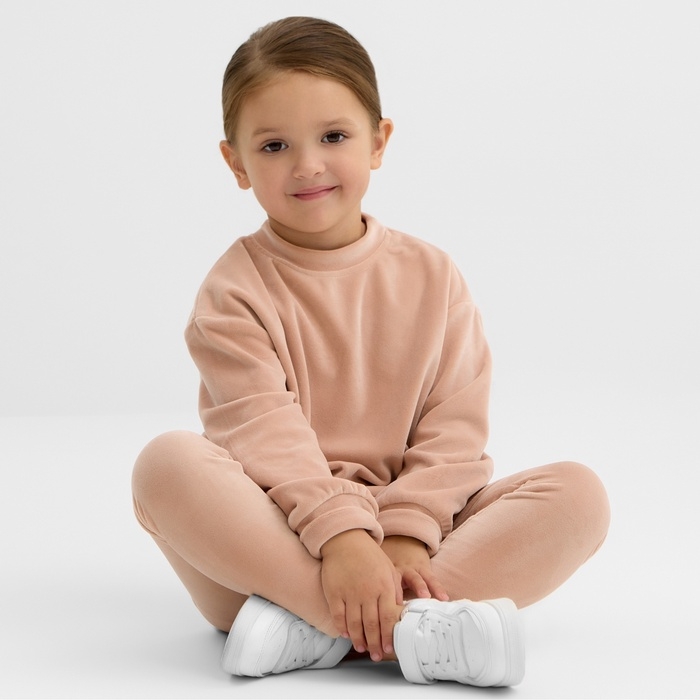 Костюм детский (свитшот, леггинсы) KAFTAN Plushy р.36 (134-140), бежевый Костюм детский (свитшот, леггинсы) KAFTAN Plushy р.36 (134-140), бежевый