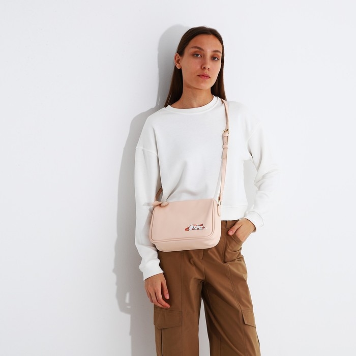 Сумка кросс-боди на молнии, цвет розовый Сумка кросс-боди на молнии, цвет розовый