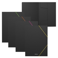 Папка на резинке А4, 500 мкм, ErichKrause Matt Accent, корешок 5 мм, тиснение "песок", микс Папка на резинке А4, 500 мкм, ErichKrause Matt Accent, корешок 5 мм, тиснение "песок", микс