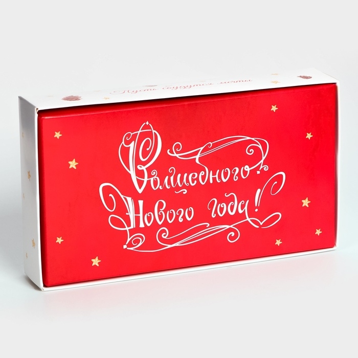 Новый год. Коробка под 8 конфет, 9,8 х 17,7 х 3,5 см, кондитерская упаковка Новый год. Коробка под 8 конфет, 9,8 х 17,7 х 3,5 см, кондитерская упаковка