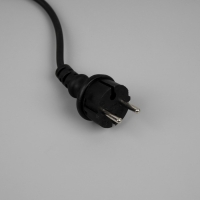 Гирлянда &laquo;Нить&raquo; 10 м, IP65, УМС, тёмная каучуковая нить, 100 LED, свечение тёплое белое, мерцание, 220 В