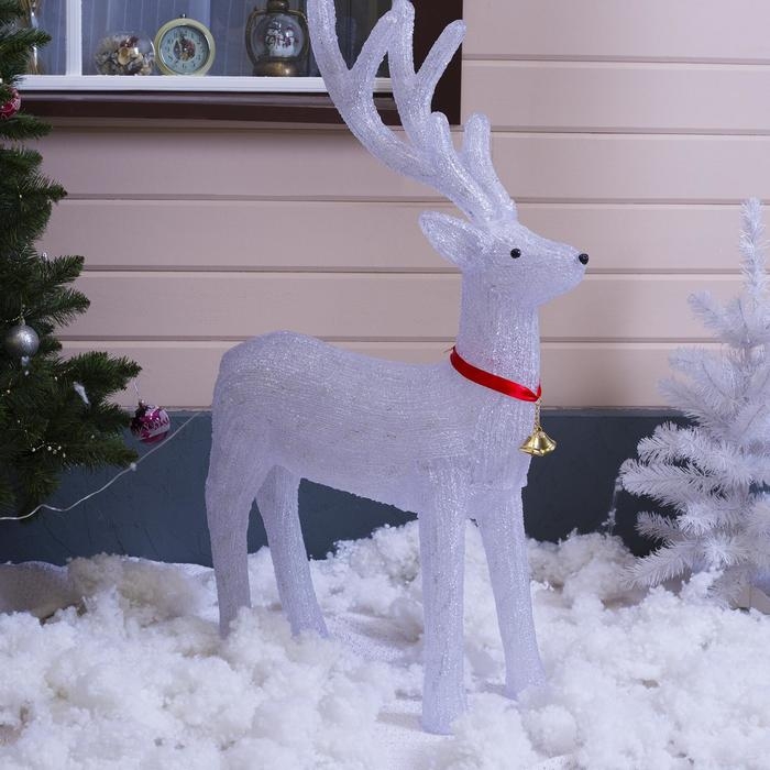 Светодиодная фигура &laquo;Олень&raquo; 70 &times; 115 &times; 25 см, акрил, 180 LED, 8 режимов, 24 В, свечение белое