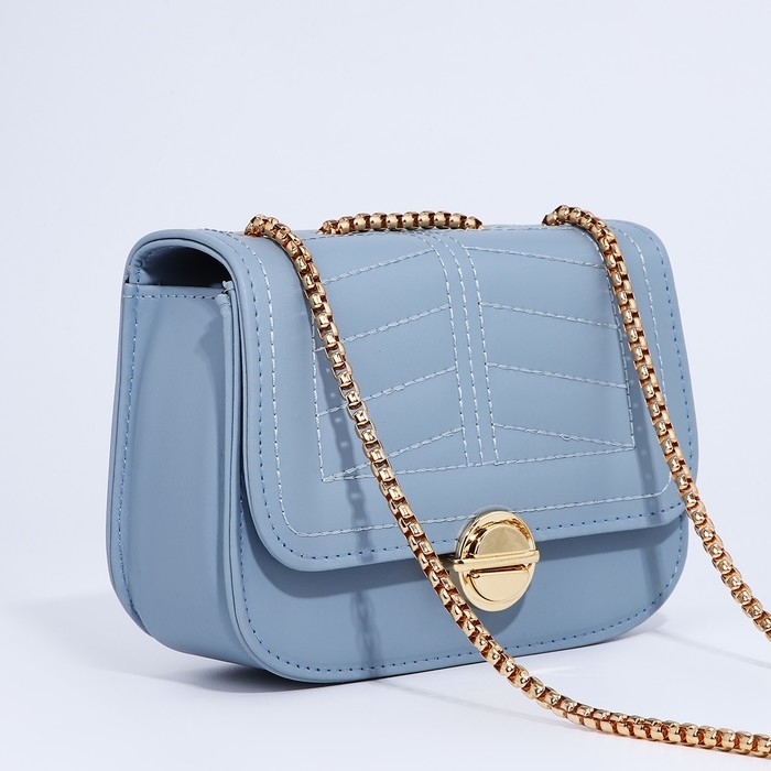 Сумка-мессенджер на клапане, цвет голубой Сумка-мессенджер на клапане, цвет голубой