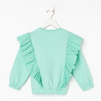 Свитшот для девочки KAFTAN "Basic line" размер 32 (110-116), цвет мята Свитшот для девочки KAFTAN "Basic line" размер 32 (110-116), цвет мята