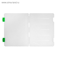 Папка для документов А4, с зелеными защелками, 230 х 305 х 23 мм, прозрачный корпус