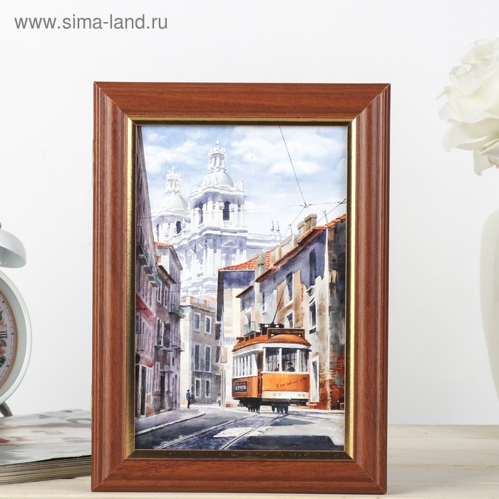 Ключница "Прогулка по Лиссабону" орех 15х21 см