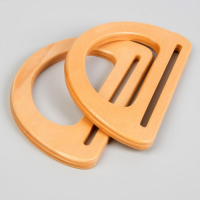 Ручки для сумки деревянные, 10 &times; 18 см, 2 шт, цвет бежевый