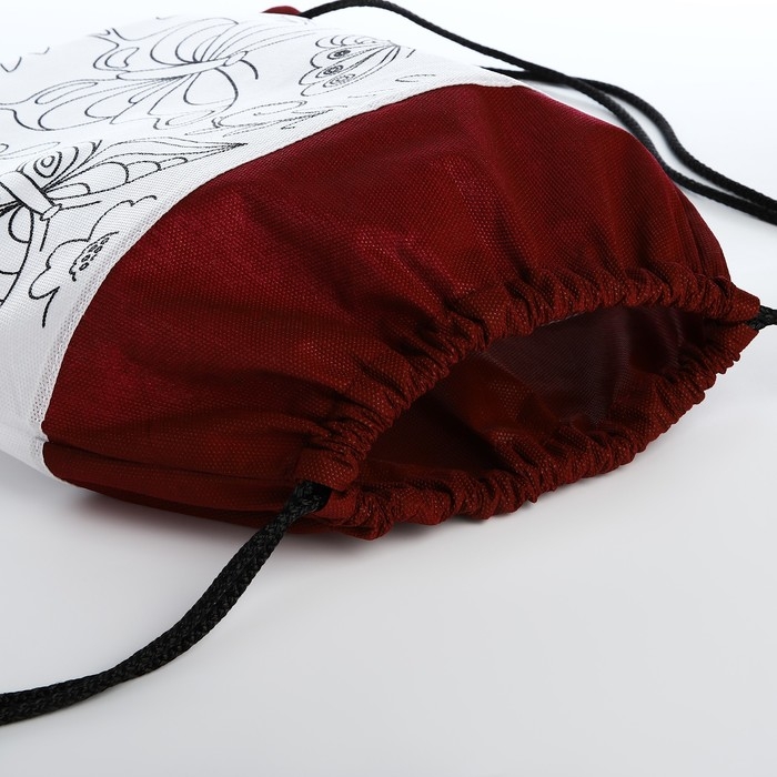 Мешок для обуви под раскраску &laquo;Бабочки&raquo; 34х40 см, спанбонд