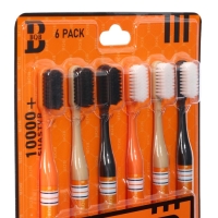 Набор из 6 зубных щеток,10000 щетинок, ораньжевые, жесткость мягкая Набор из 6 зубных щеток,10000 щетинок, ораньжевые, жесткость мягкая