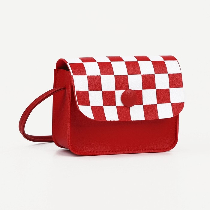 Сумка детская для девочки на магните, длинный ремень, цвет красный Сумка детская для девочки на магните, длинный ремень, цвет красный