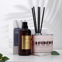 Набор диффузор ароматический "Aromame", аргентинский сладкий апельсин 500мл прямоуг банка