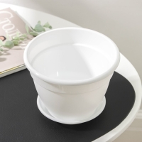 Горшок для цветов с поддоном &laquo;Антик&raquo;, 1,6 л, d=17 см, пластиковый, цвет белый