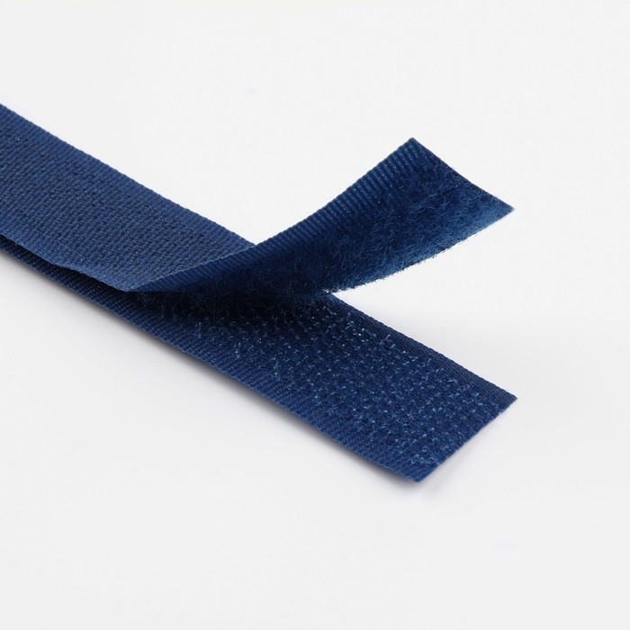 Липучка, 20 мм &times; 25 &plusmn; 1 м, цвет тёмно-синий
